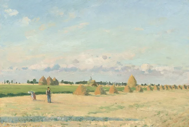 Pissarro wallpaper: Landscape Ile De France 1873